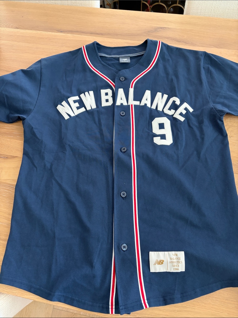 New Balance Men's Navy Baseball-Style Button-Up Shirt